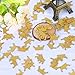 Topoox Gold Glitter Crown Confetti Table Decorations for Prince Baby Shower 1st Birthday Party Supplies, Pack of 100