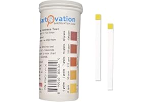 USA Made Total Water Hardness Test Strips 0-500 ppm for Water Quality Tests [100 Strips in Moisture Wicking Bottle]