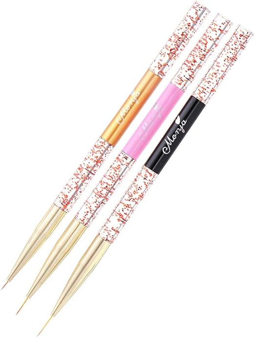 Amazon Co Jp デマ クト De Markt ネイルアート ネイルアートブラシ ネイル筆 ネイル用品道具 ドットペン 美容院 初心者 多用途 ライン キラキラ 3本セット ホーム キッチン