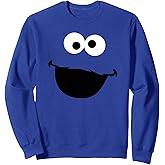 Sesame Street Cookie Monster Face Blue Halloween Costume Sweatshirt