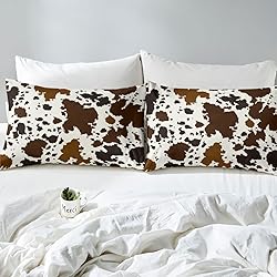 Cow Print Comforter Set King Size Cowhide Bedding