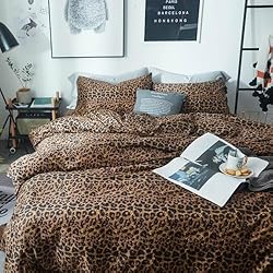 mixinni Leopard Comforter Set Full-3 Pieces Animal