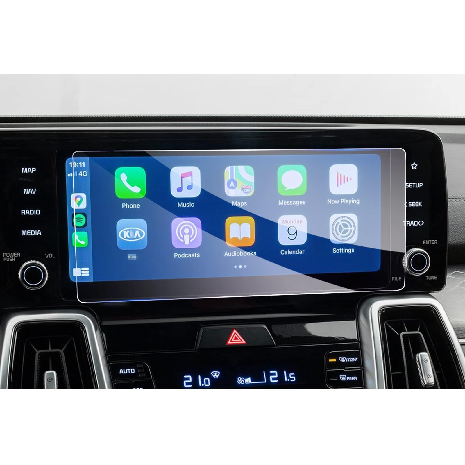 GAFAT 2021 2022 2023 Ki-a Sorento 10.25 inch Navigation Screen Protector, Tempered Glass Protector Foils Compatible with Kia Sorento 10.25" Touchscreen, Shockproof, 9H Scratch-Resistant