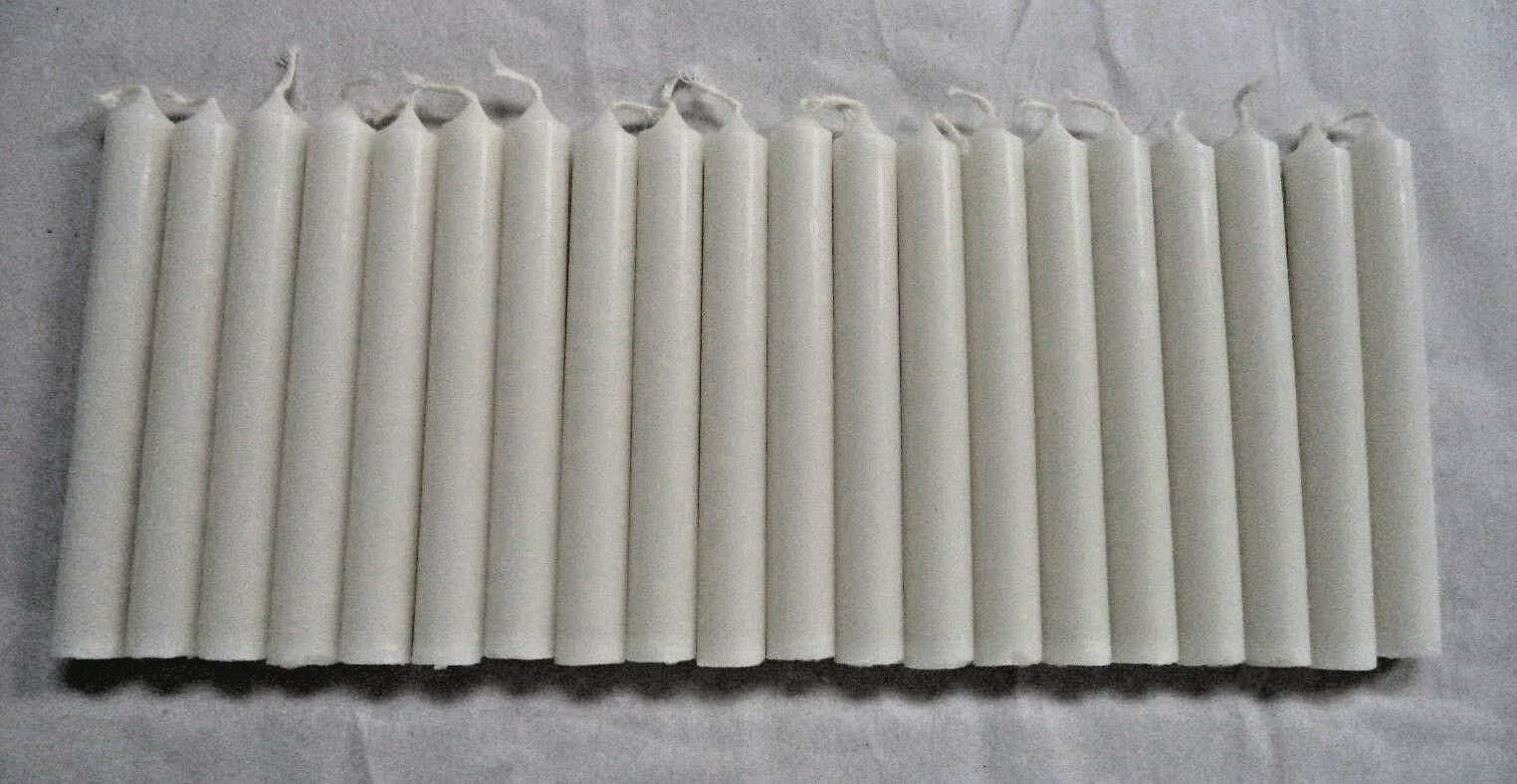 Unik Aways 20 Mini 4inches Chime Spell Candles Bright White Wicca Altar