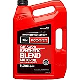 Motorcraft SAE 5W-20 Synthetic Blend Motor Oil - XO-5W20-5Q3SP - 5 Quart Jug (For Select Models and Years of Ford, Lincoln, and Mercury Vehicles)