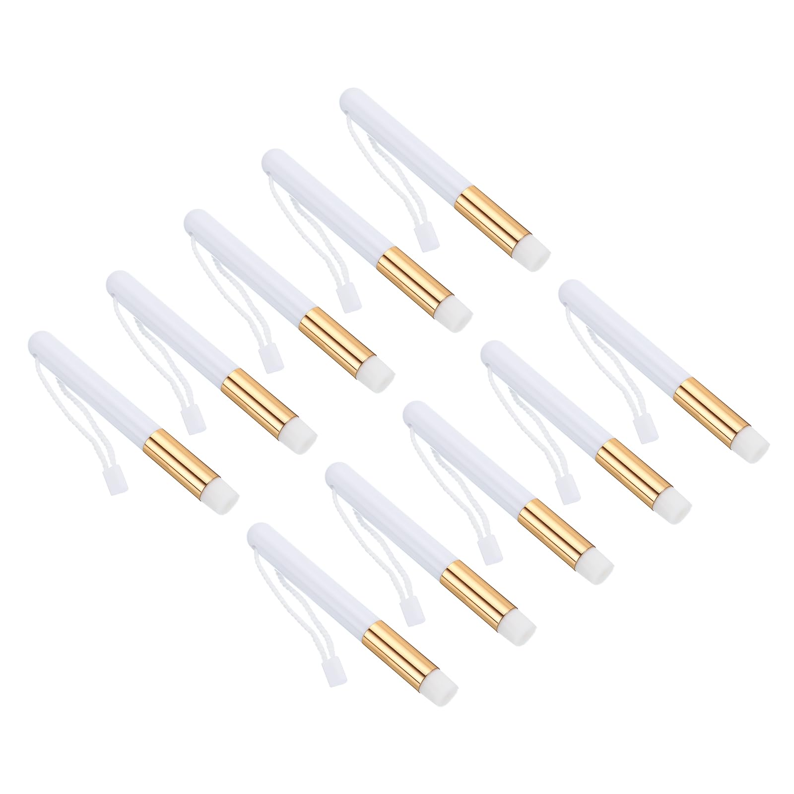 PATIKIL Ink Blending Brushes Mini for Card Making, 10 Pcs Small Ink Painting Blending Brushes Tool for Craft Drawing Stamping DIY, White Golden