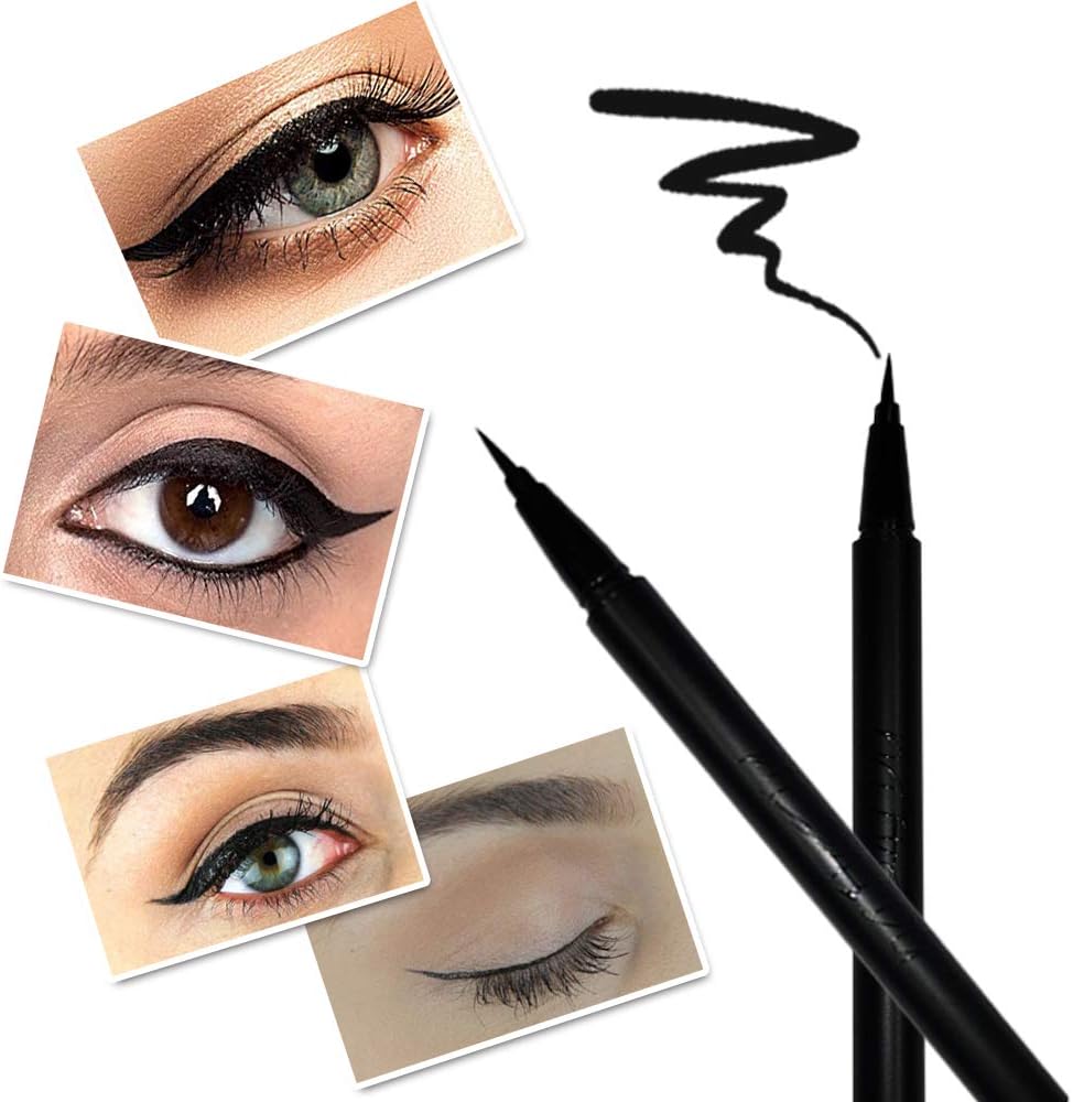 Mesaidu 2-in-1 Eye Makeup Super Slim, Long Lasting, Waterproof, Liquid Eyeliner (Black)