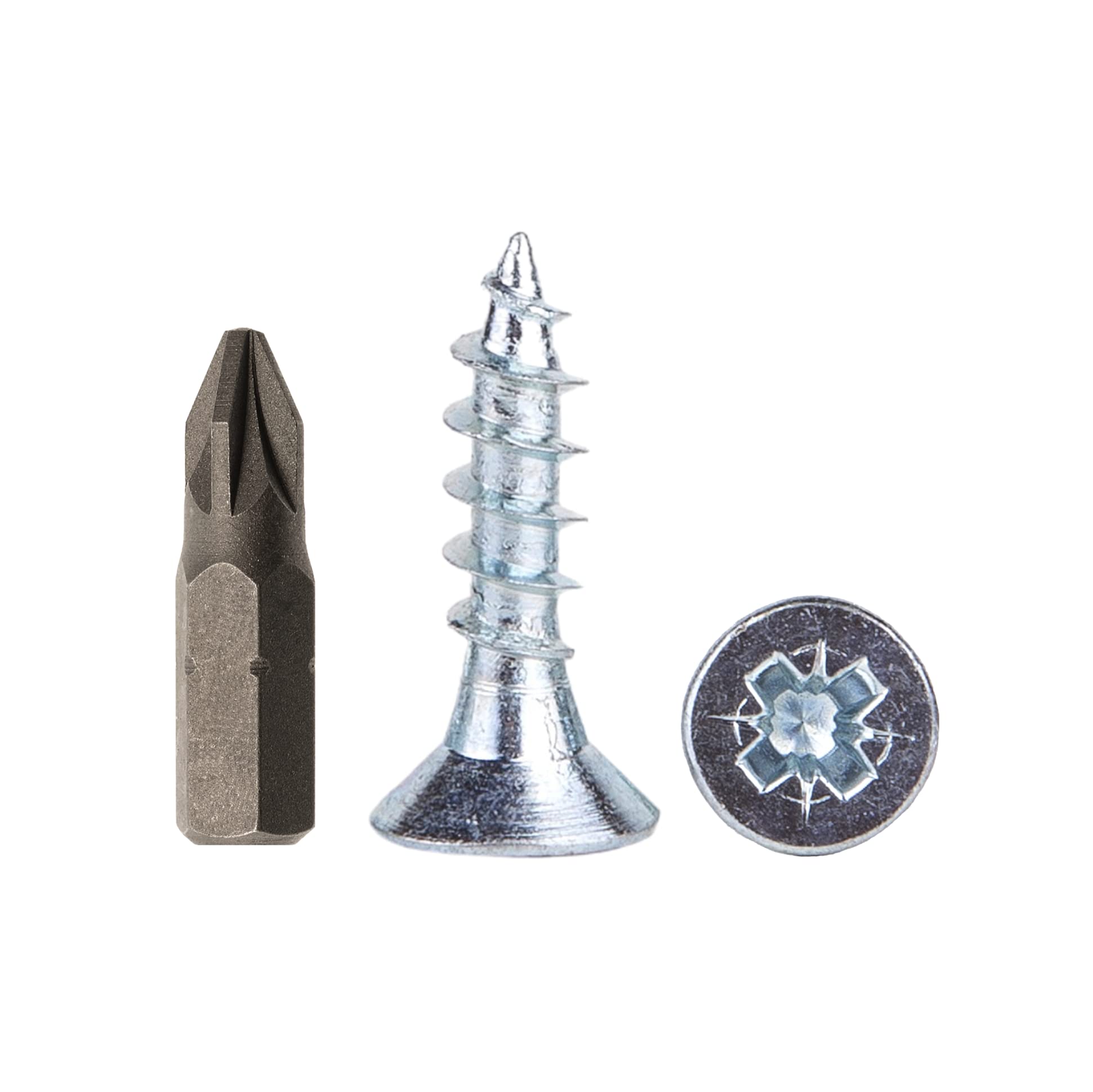 (Pack of 400 pcs) Zinc Plated Steel 5.0 x 20 mm Wood Screws, Chipboard Screws, Universal Pozi-Drive Screw, PZ Fully Threaded, Pozidriv Countersunk Head (400, 5.0 x 20 mm)