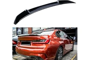 Oasiland Rear Spoiler Compatible with 2019-2025 BMW G20 3 Series & G80 M3, Glossy Black CS Style Trunk Exterior High Kick Tail Deck Lid Glossy Black Wing Lip Splitter Fits 320i 330i M340i 320e 330e