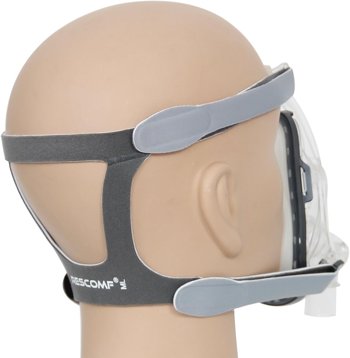 Universal Headgear for CPAP Nasal Mask, RESCOMF Headgear Replacement Fit ResMed Respironics - No Leaks, Good Elasticity, Medium/Large Size