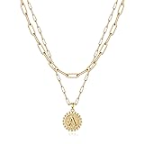 Yoosteel Gold Initial Necklaces for Women