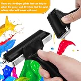 ADERTOS Rubber Brayer Roller 2 PCS - 10cm & 6cm for Printmaking, Stamping view 4