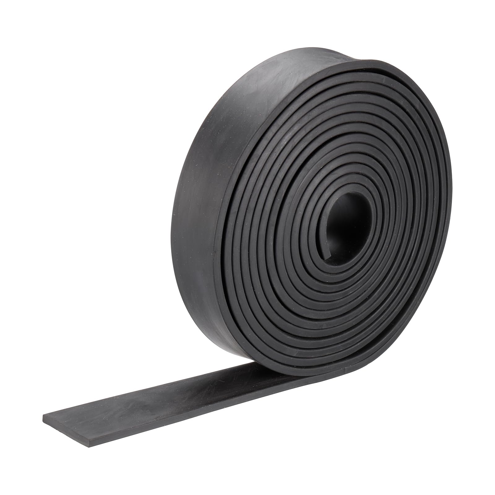 METALLIXITY Solid Rubber Strips (157.48" L x 1.38" W x 0.2" T) 1Pcs, Rubber Neoprene Sheet Rolls - for DIY Gasket Sealing Padding Reduce Vibration Mat, Black