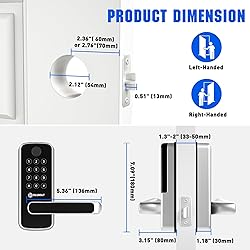 OLUMAT Smart Door Lock with WiFi Gateway, Keyless