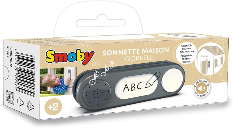 Smoby Playhouse Doorbell with Action Sounds Ding Dong Dog Bark Cat Meow