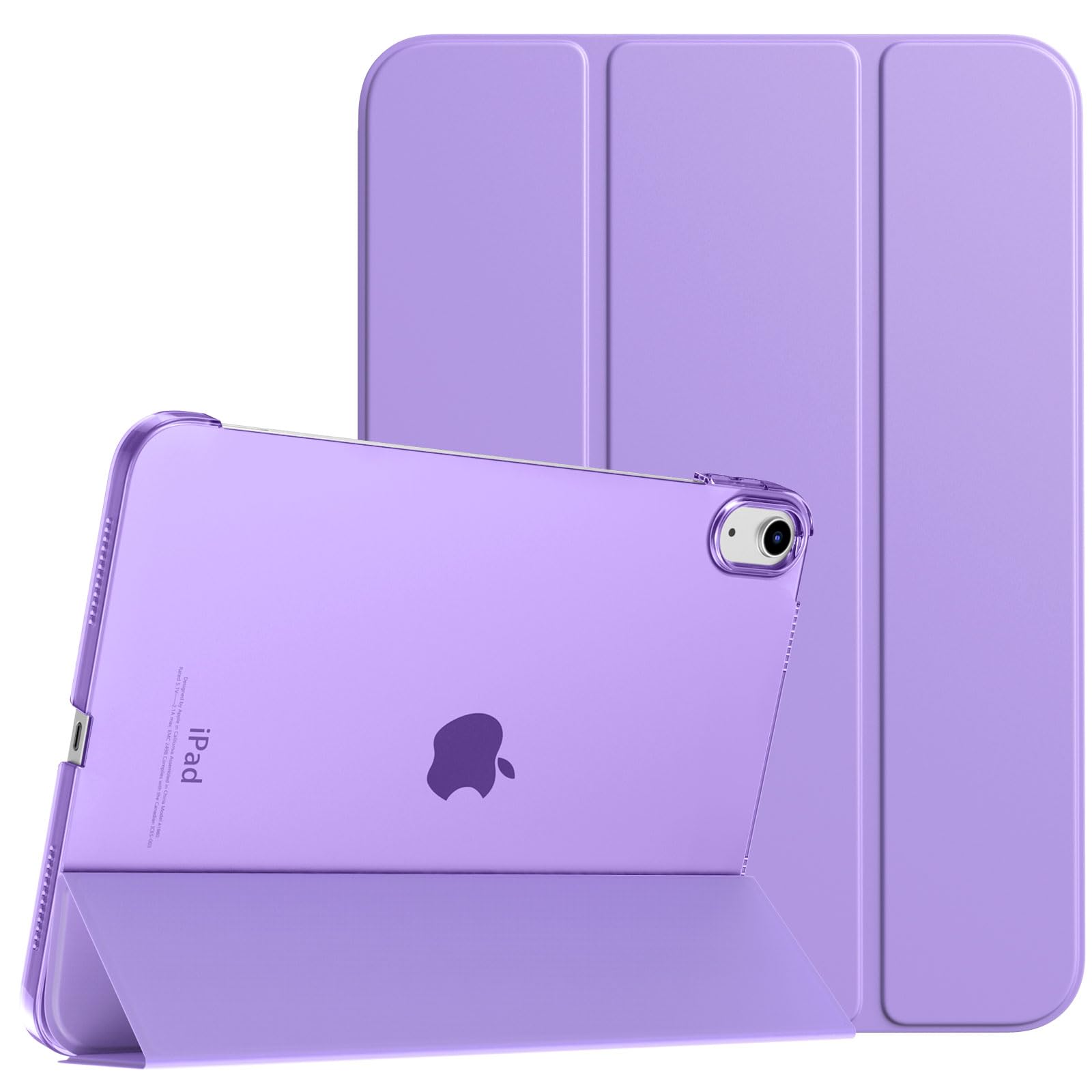 TiMOVO Case for iPad (A16) 11th Generation 11 Inch 2025/iPad 10th Generation 10.9 Inch 2022, Slim Stand Cover with Hard Translucent Back, Support Touch ID, Auto Wake/Sleep, Lilac — image 1
