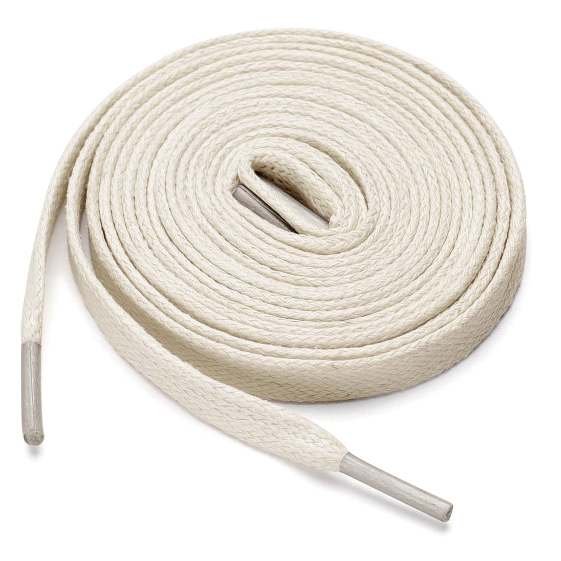 Photo 1 of uxcell 2 Pairs Waxed Cotton Leather Boots Casual Shoes Flat Shoelaces for Men Women 120cm / 47.24" Beige