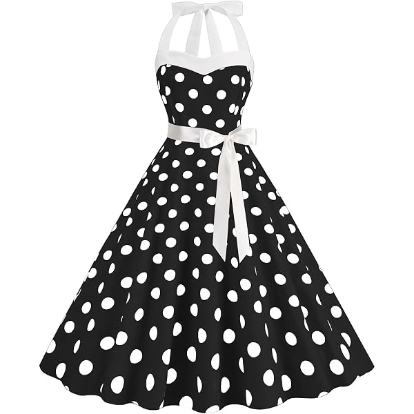 Amazon.com: 1950s Audrey Hepburn Prom Dress for Women Vintage 50s Cocktail  Swing Dresses Retro Polka Dot Pin-up Rockabilly Dress : Clothing, Shoes &  Jewelry
