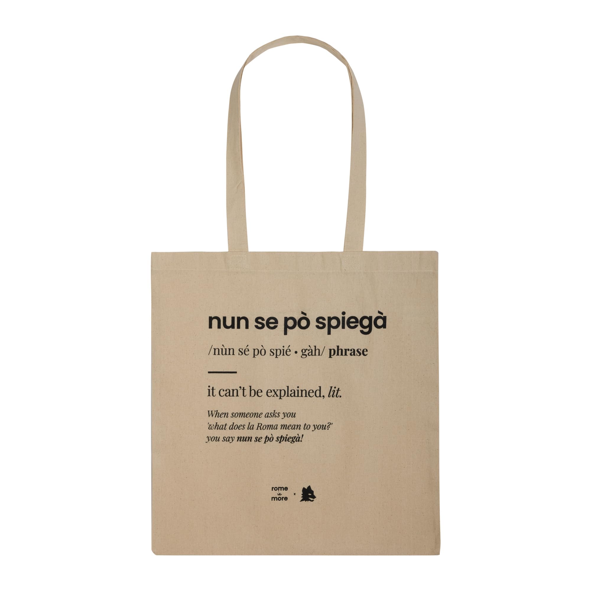 AS Roma Tote Bag Nun Se Pò Spiegà Spiegà