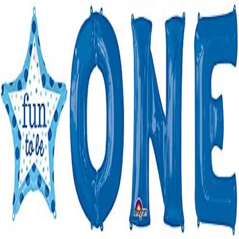 Amscan 3254501 Fun To Be O.N.E Boy Balloon Bunch