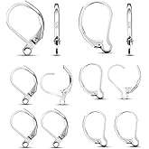 Liliaafar 12 Pcs Silver Leverback French Earring Hooks Anti Sensitive Dangles Earring Hooks Lever Back Clasps Interchangeable Ear Wire Findings Supplies for Women Jewelry Making DIY Crafts, 2 Styles