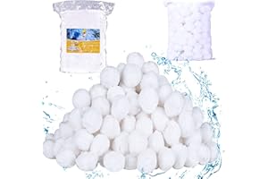BKDRL Effie Lancelot 3 lbs Pool Filter Balls, Pool Filter Sand Eco-Friendly Filter Media for Swimming Pool and Bath Center Bathtubs, Suitable for All Sand Filter Systems (Equals 100 lbs Pool Filter Sand)