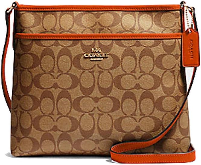 COACH Signature Jacquard Stripe Zip File Bag