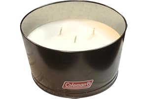 Coleman Outdoor Citronella Candle, 3-Wick Decorative Tin Bucket Candle for Patio, Backyard, Camping, and Outdoor Use, Up to 3