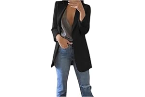 WKSCLPAI Blazers for Women Business Casual Plus Size Jacket Blazer with Pockets Fashion Dressy Long Sleeve Work Cardigan Tops