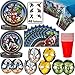 Avengers Party Supplies for 16 - Large Plates, cake plates, Napkins, Tablecloth, Cups, 3D masks, Tattoos - Great Decorative Birthday Set with Hulk, Captain America, Iron Man, Thor and more!