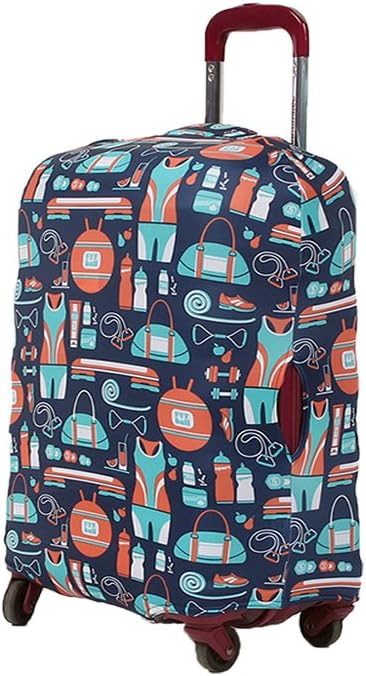 Elastic Luggage Protective Cover Suitcase Protector Carry-on and Checked-in Size (Medium, Fitness)
