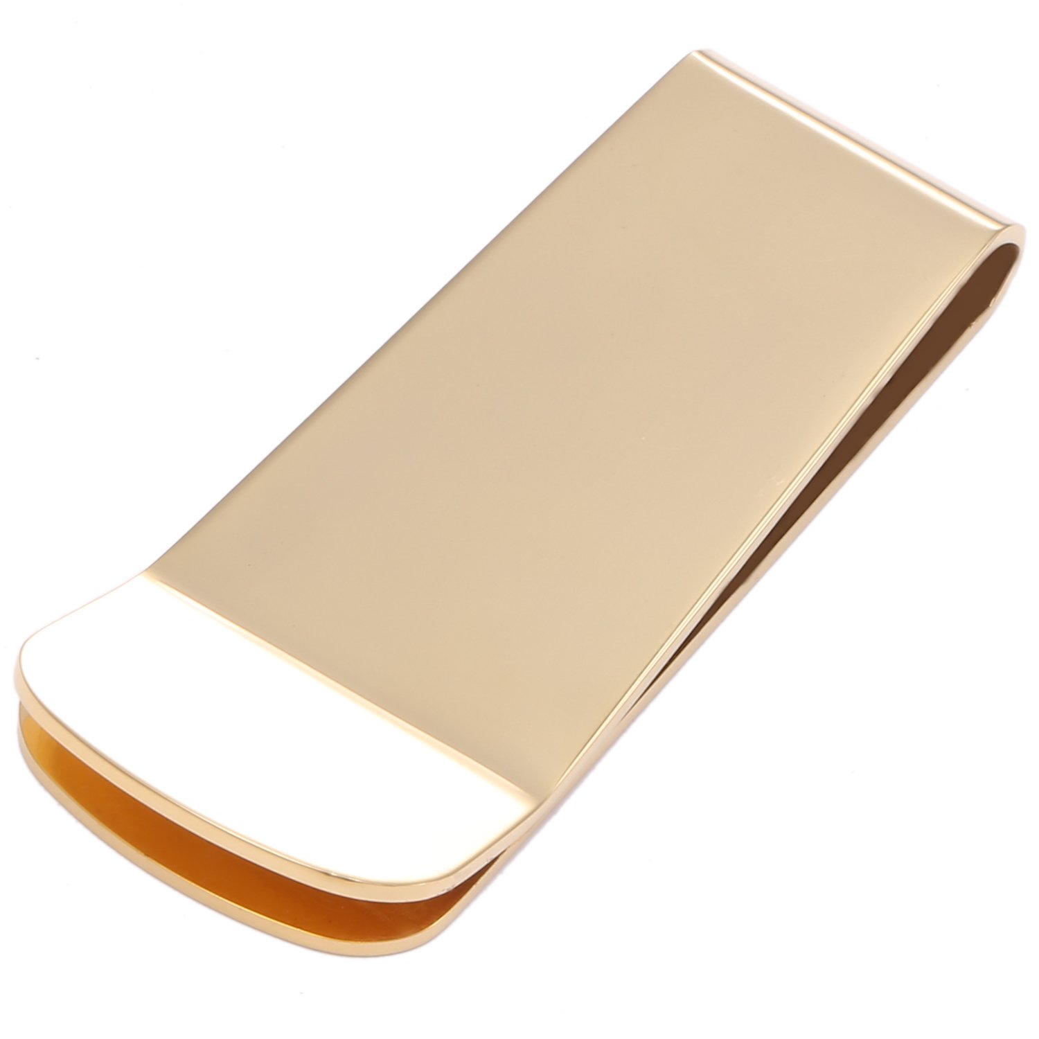 DonDon Men's Money Clip Stainless Steel Gold