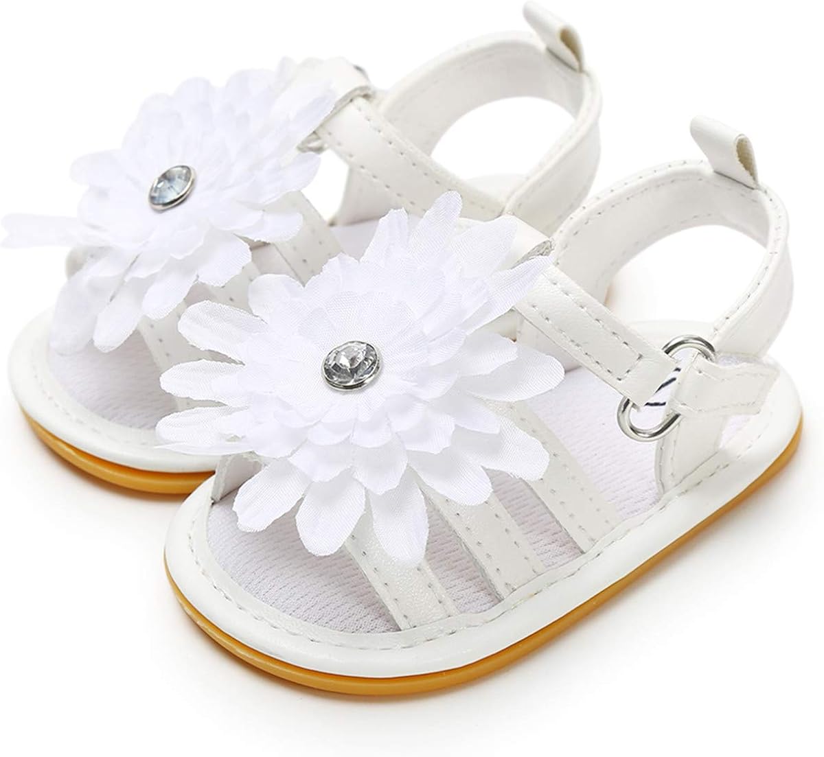  | BENHERO Infant Baby Girls Sandals, Premium Soft Rubber Sole Anti-Slip Summer Toddler Flats First Walkers Shoes | Sandals
