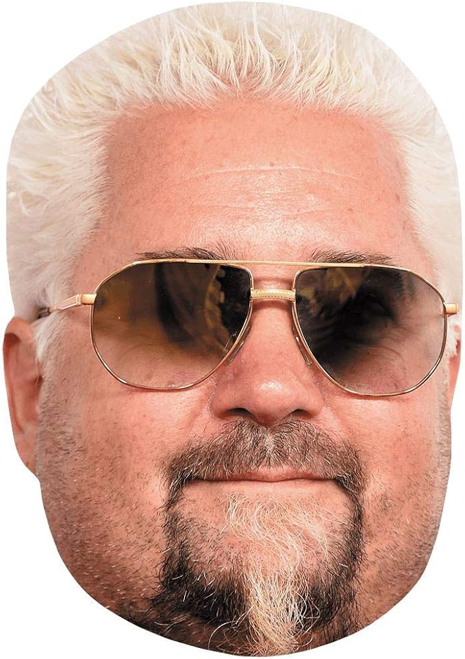 Guy Fieri (Sunglasses) Celebrity Mask, Flat Card Face