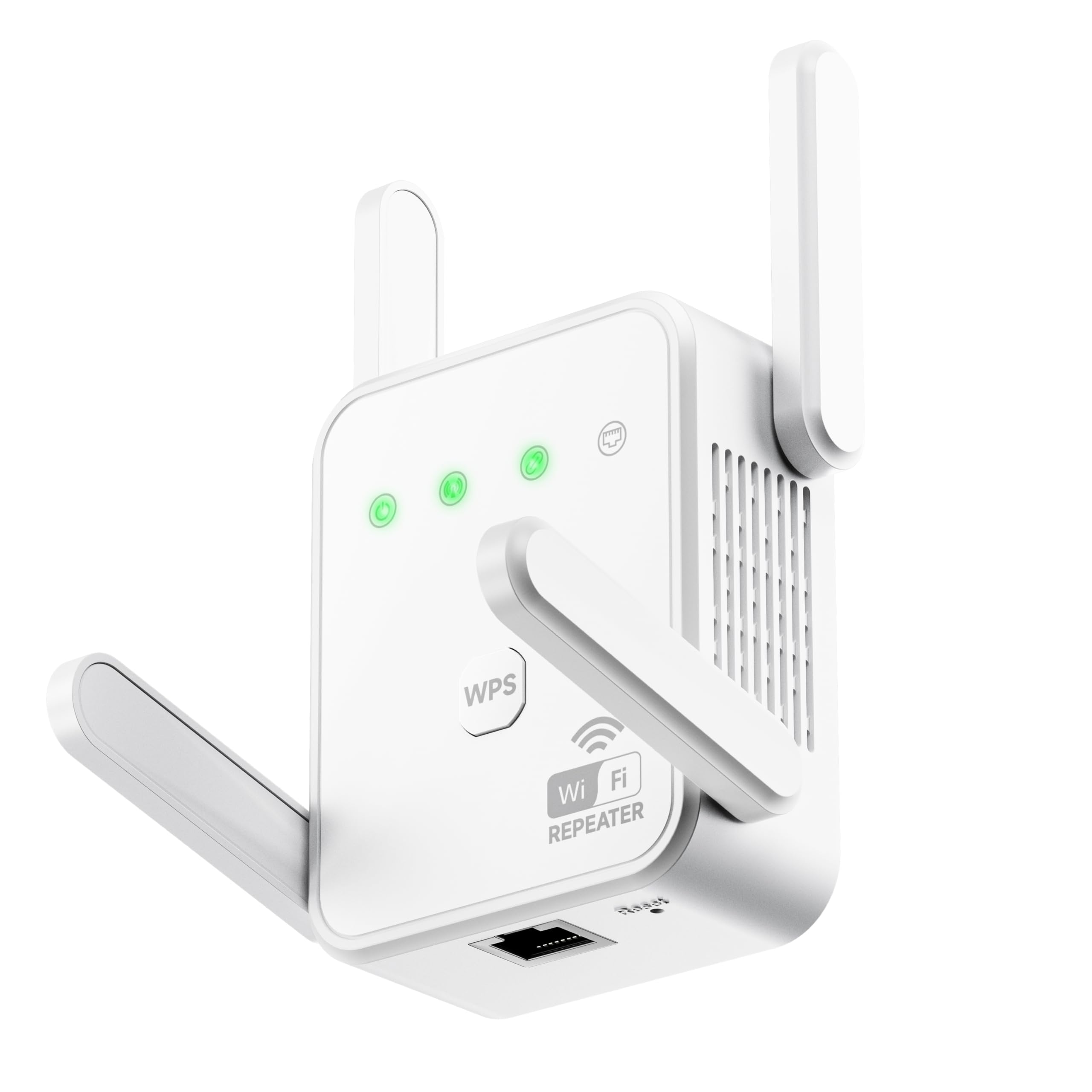 Photo 1 of 1200Mbps WiFi Extender Signal Booster for Home, Dual Band 5GHz/2.4GHz Wireless Internet Repeater with 4 External Antennas, Covers Up to 3600 Sq.ft & Supports 80 Devices, AP Mode with Ethernet Port