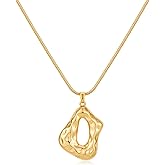 MIJENITI Gold Statement Necklaces for Women - Boho Beach Spiral Swirl Conch Pendants Necklaces, Trendy Statement Jewelry | Summer Beach Jewelry Gifts