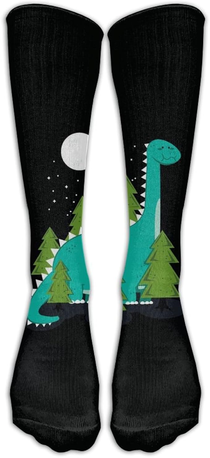 Cartoon Dinosaurs Spandex Knee Socks Fun Elasticity Nurses Compression Socks Laides at Amazon