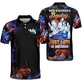 BOZENTIM Bowling Polo Shirts 3D for Men & Women, Bowling Jersey Shirt, Team Bowling Shirts Short Sleeve Polo Gift