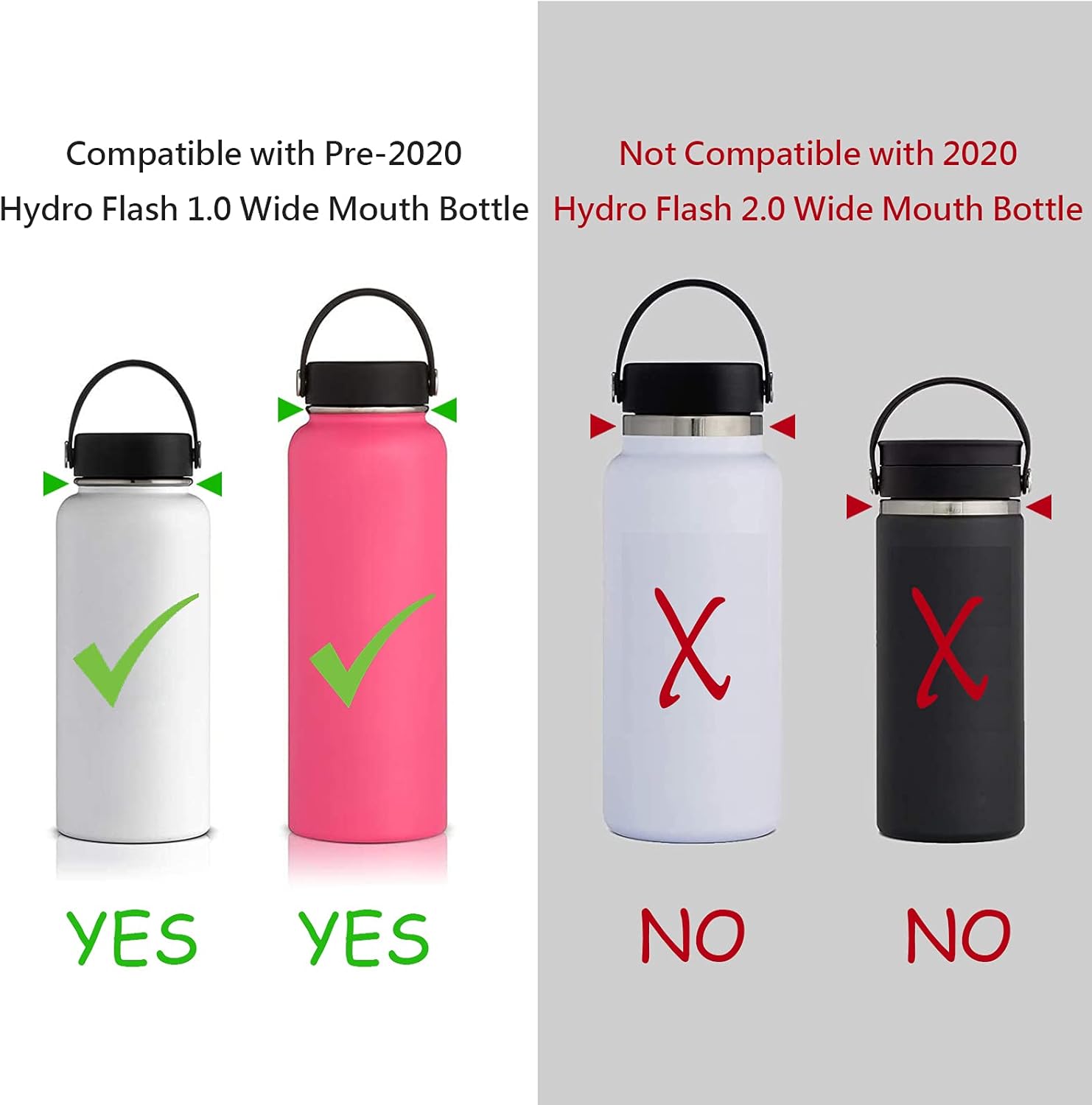 Wongeto Paracord Handle Compatible with Hydro Flask Water Bottle- Fits Wide Mouth Bottles 12oz to 64oz- Paracord Carrier Survival Strap Cord with Safety Ring and Carabiner(Pink&Blue) : Sports & Outdoors