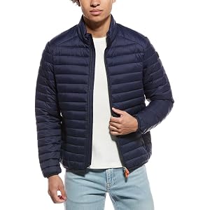 Save The Duck Mens Alessandro Puffer Jacket, L, Blue