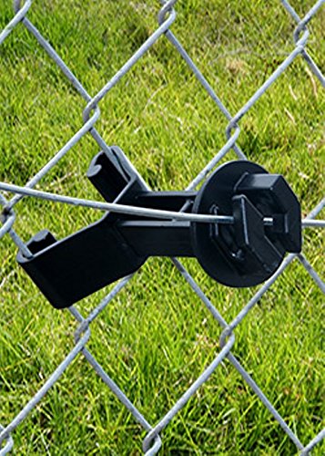 Patriot Chain Link Insulator Extender Poliwire Steel Aluminum Wire Black 25 Pack
