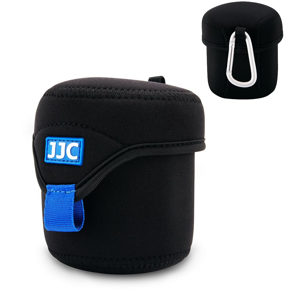 JJC Water-Resistant Camera Lense Pouch, Soft Neoprene Camera Lens Cases Bag Protective for Sony, Canon, for Nikon, Pentax, Olympus, Panasonic Lens - L