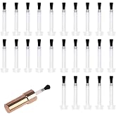 KACHIMOO Replacement Nail Polish Brush Kit Disposable Nail Art Brush Set With Handle Dip Powder Liquid Replacement Brushes Soft Bristles Nail Brushes,25pcs/Box