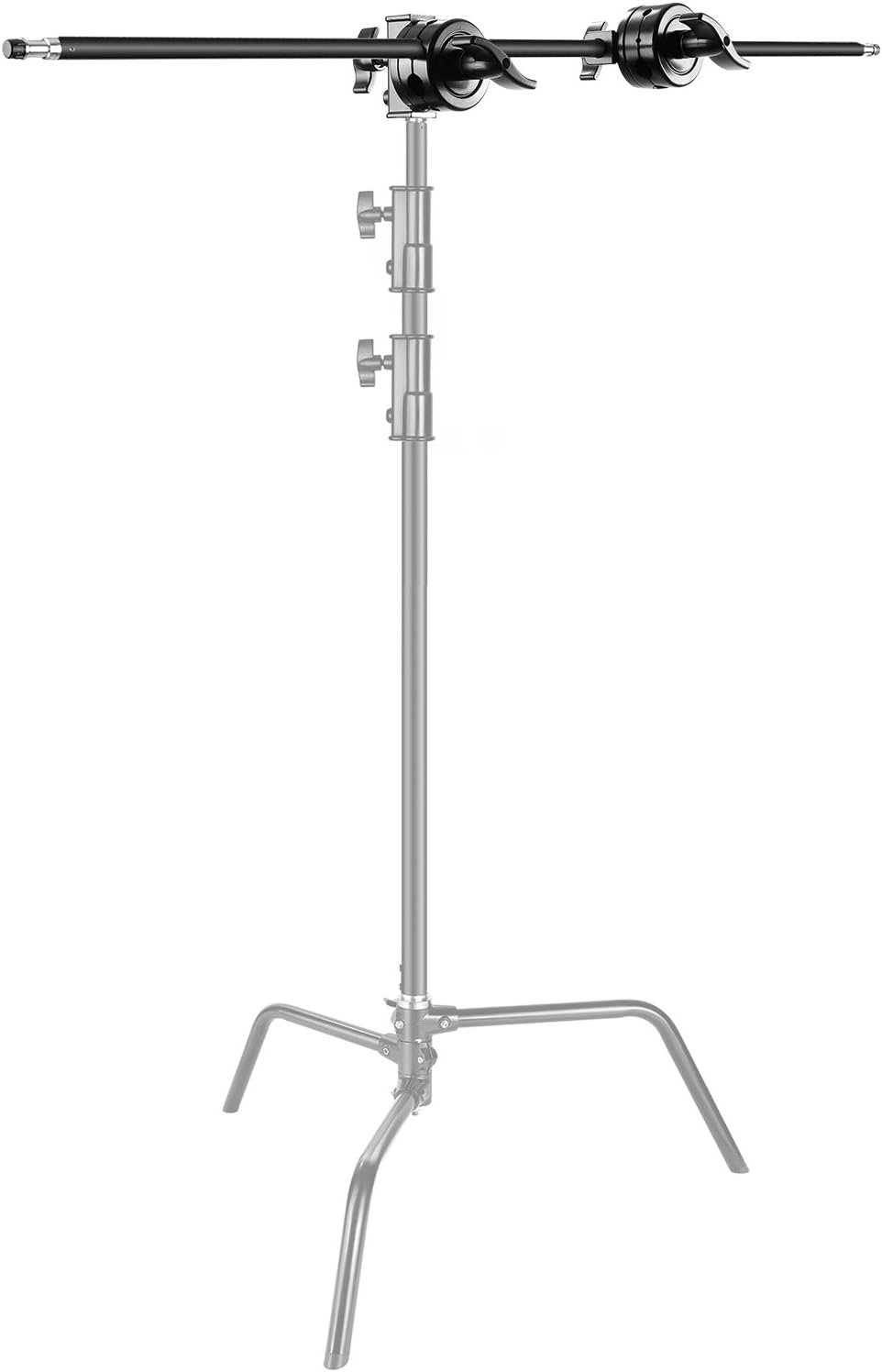 200 cm Photo Studio Light Stand met 140 cm Boom Arm en Dubbele Klem Zandtas voor Ondersteuning Softbox Microfoon Flash Verlichting Draagbaar voor Video Portret Fotografie Product Schieten