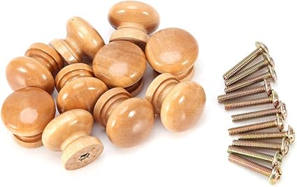 20 piezas Madera Tiradores， Madera armario puertas tiradores de