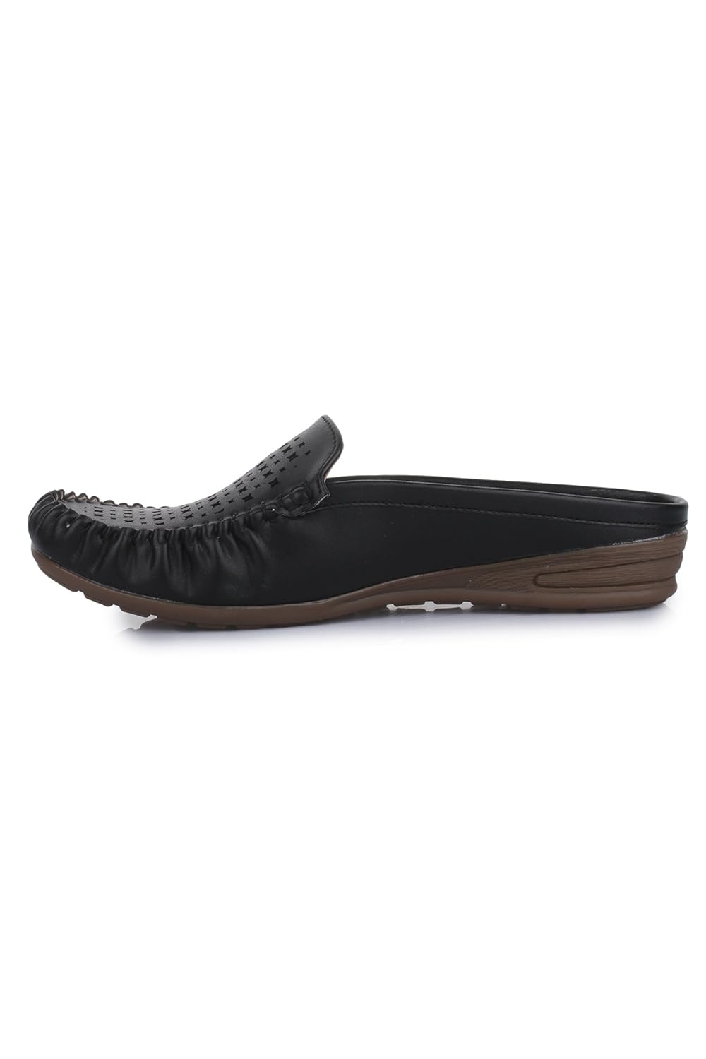 la shades, 014 black designer slip on doctor shoes for women