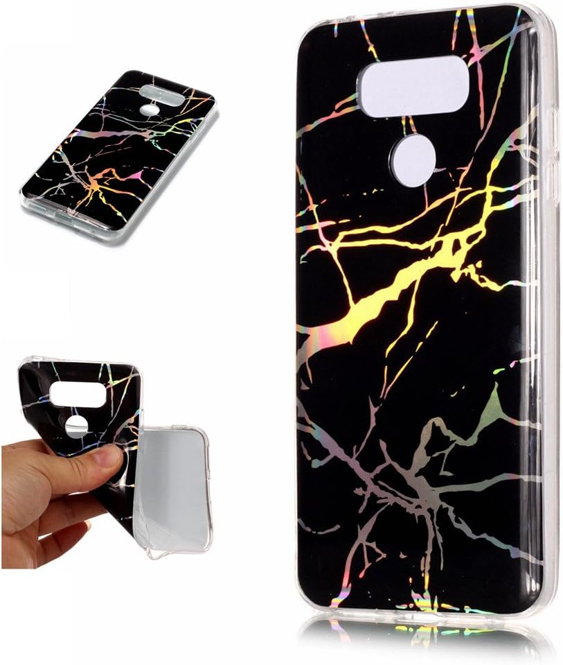 XYX Marble case for LG G6,[Black][Shockproof][Anti Scratch] Pattern IMD Flexible TPU Cover Case for LG G6 / LG G6 Plus (2017)
