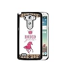 Rodeo Princess Brown Western Border And Pink Wood Horse (2015 MODEL) LG G4 Hard Plastic Phone Case