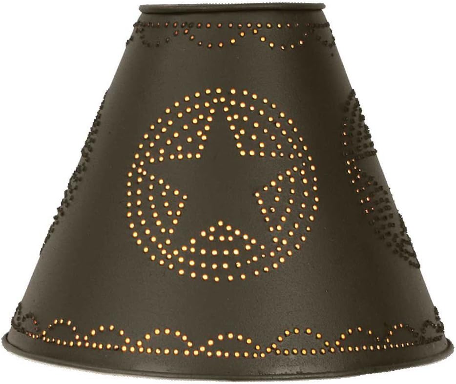 Punched Tin Star Lamp Shade 