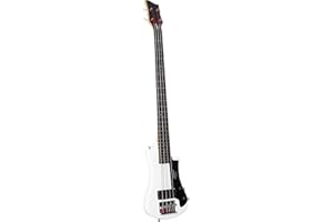 HOFNER Shorty Electric Bass Guitar, White, W/Gig Bag